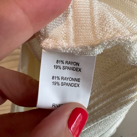 Ramy Brook Textured Short Sleeve Knit Sweater Cloud S - Picture 4 of 8